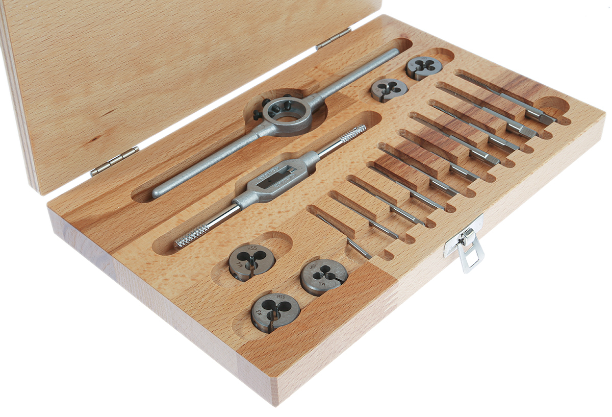 300-9735 RS PRO 12-Piece HSS Thread Tap & Die Set, M2 - M6 Taps, M2 - M6 Dies