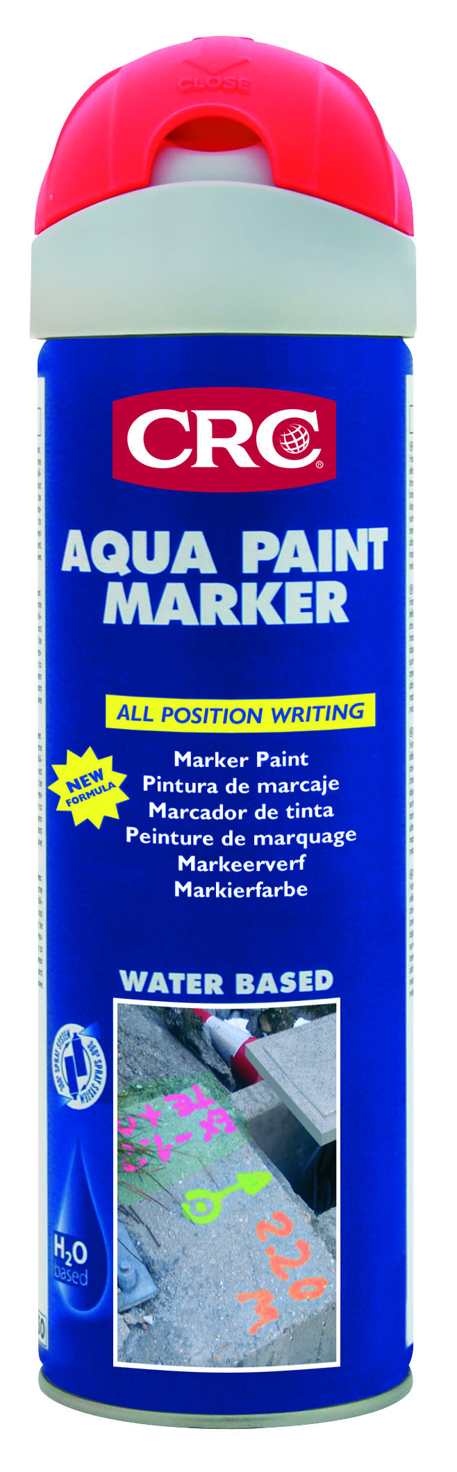 CRC 12 x 500 ml White, Green, Yellow, Blue, Orange, Red Spray Paint