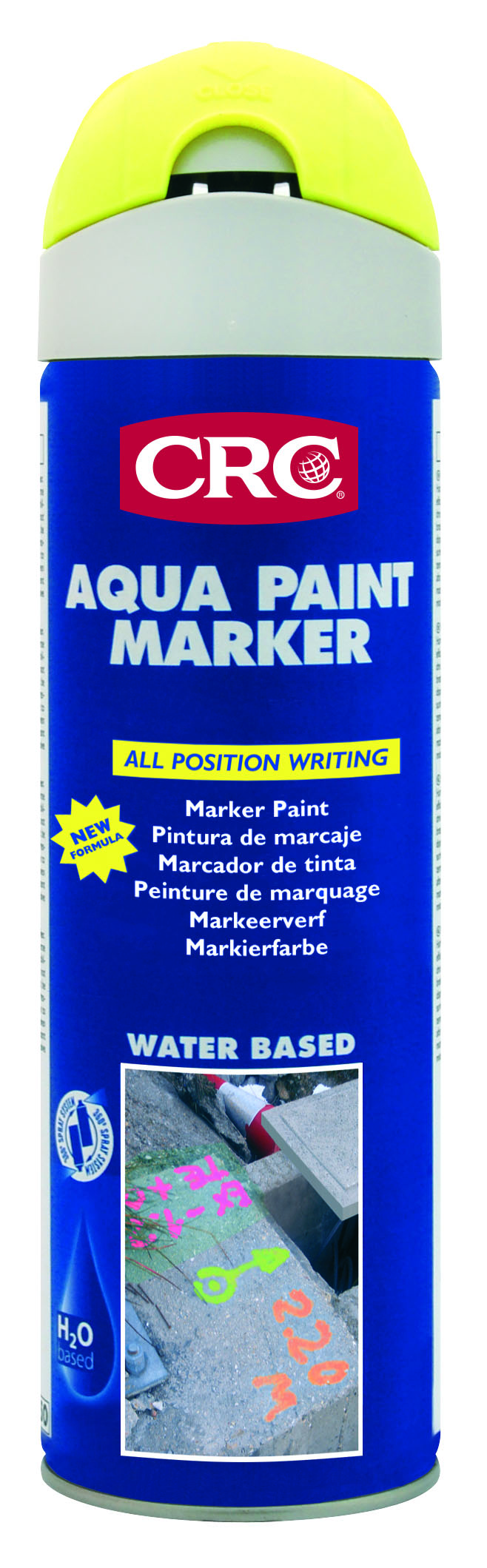 CRC 12 x 500 ml Red, Yellow, Blue, White, Orange, Green Spray Paint