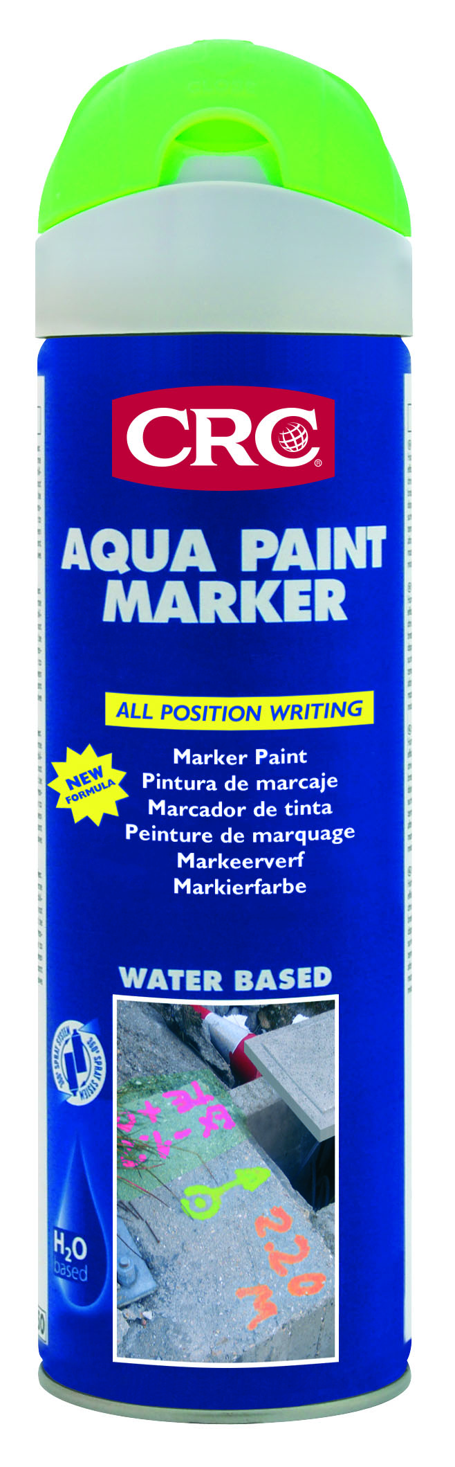 CRC 12 x 500 ml Blue, Orange, White, Red, Yellow, Green Spray Paint