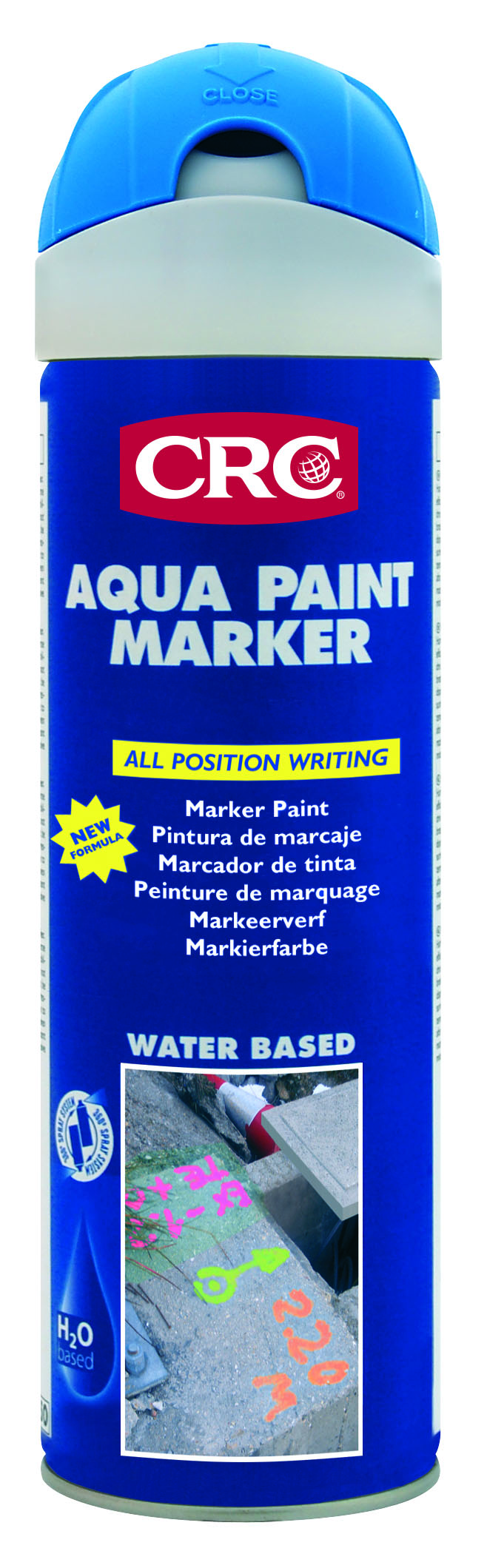 CRC 12 x 500 ml Blue, White, Red, Orange, Yellow, Green Spray Paint