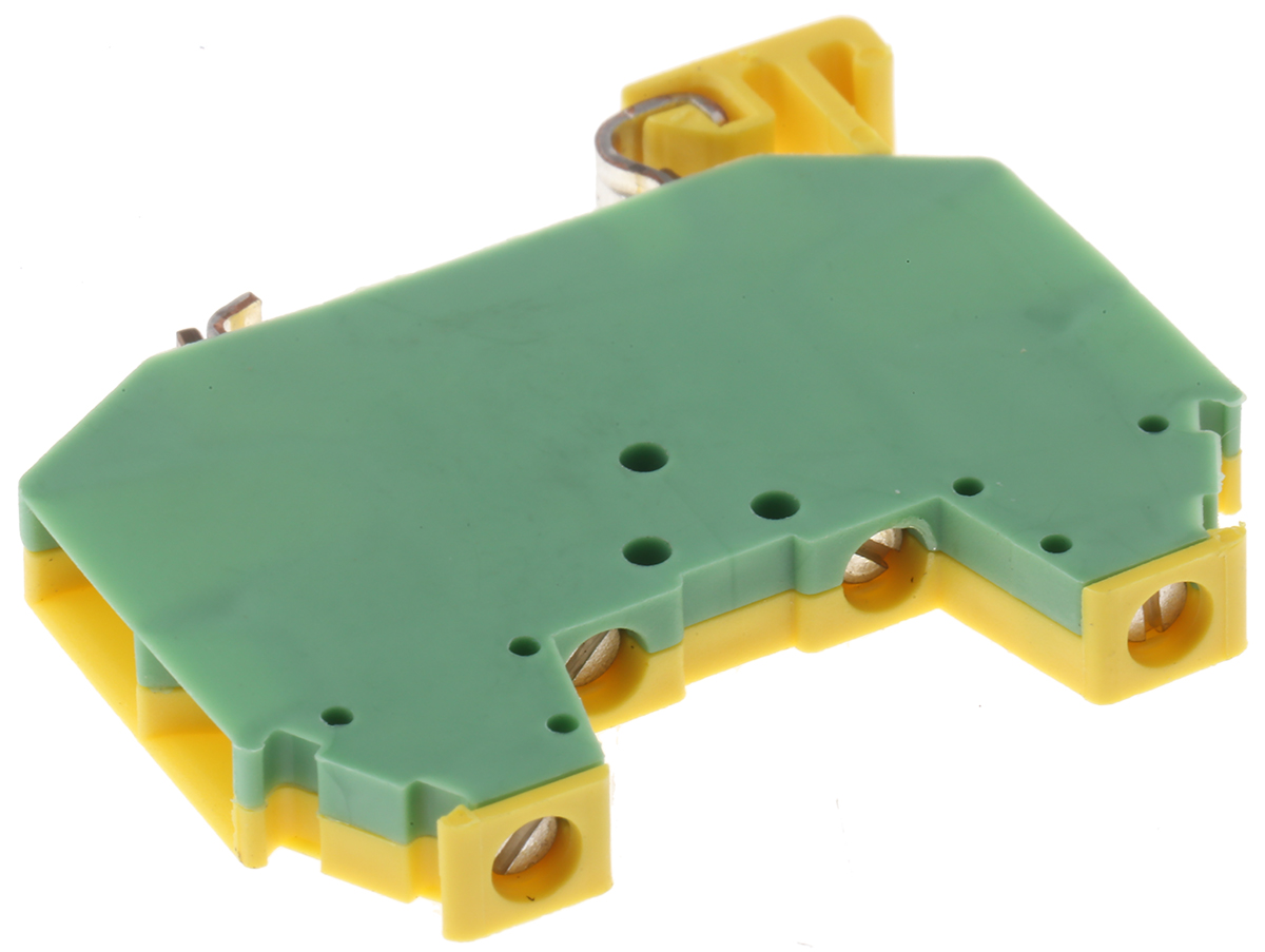 Phoenix Contact 4-Way MT1.5-QUATTRO-PE Earth Terminal Block, 1.5mm², 16AWG, 26 AWG Wire, Screw, Polyamide Housing