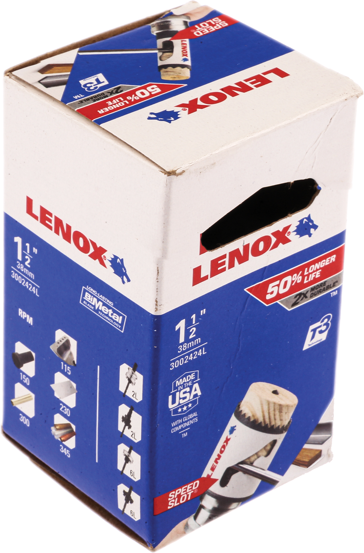 3002424l Lenox 38 mm Diameter Bi-Metal Drill Bit