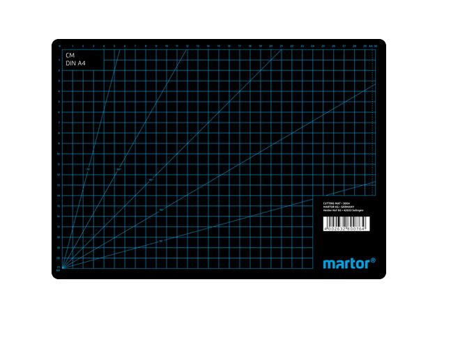 MARTOR 10 mm Black Cutting Mat, L320 mm xW230mm