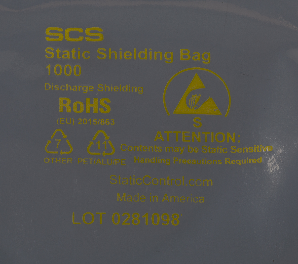 30044 SCS Bag 102mm(W)x 102 mm(L)