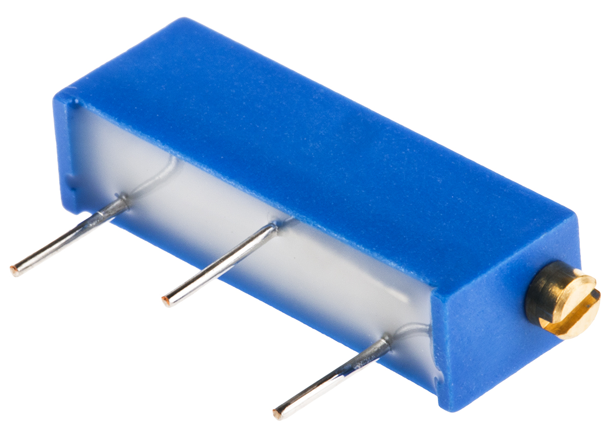 10 kΩ, Through Hole Trimmer Potentiometer, Pin 0.75 W Side Adjust Bourns, 3006