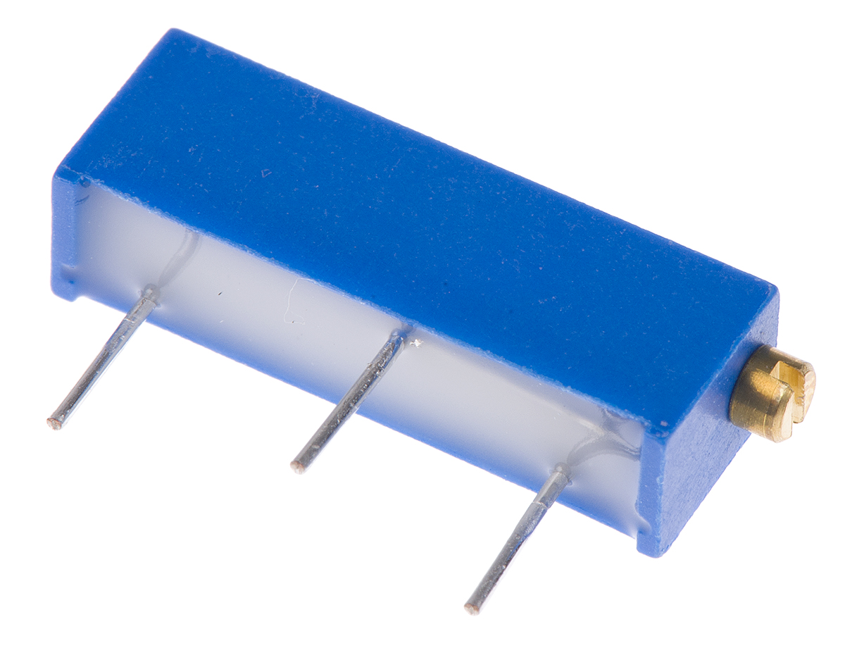 5 kΩ, Through Hole Trimmer Potentiometer, Pin 0.75 W Side Adjust Bourns, 3006