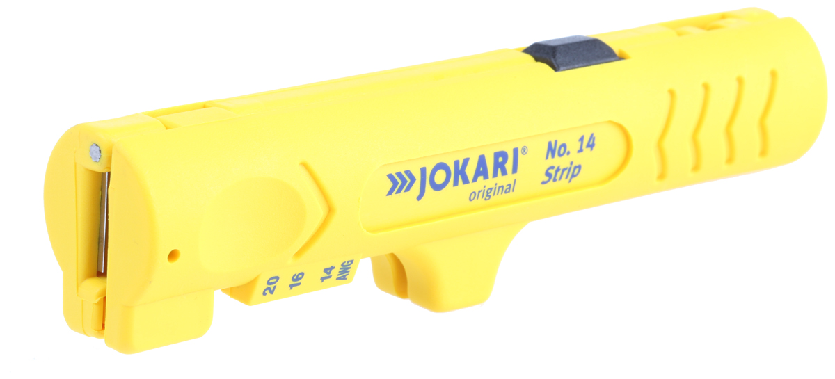 Jokari 30140 Series Flat Round Ergonomic, Soft Grip Wire Stripper, 1.6 to 13 mm, 12.7 mm Overall