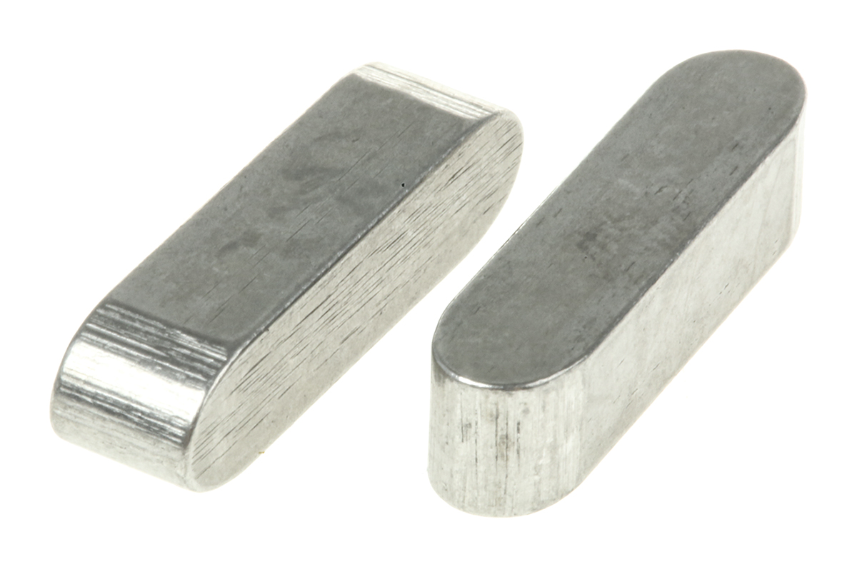 RS PRO 5 mm Steel 20 mm Feather Key 5mm