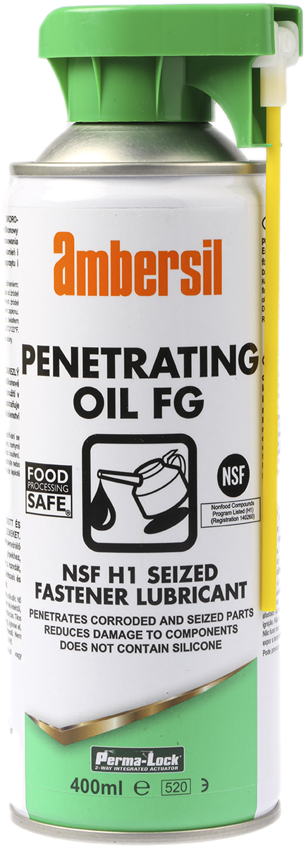 Ambersil 400 ml Perma-Lock Penetrating Oil FG Oil and Aerosol Penetrating Oil for Food and Industrial Applications