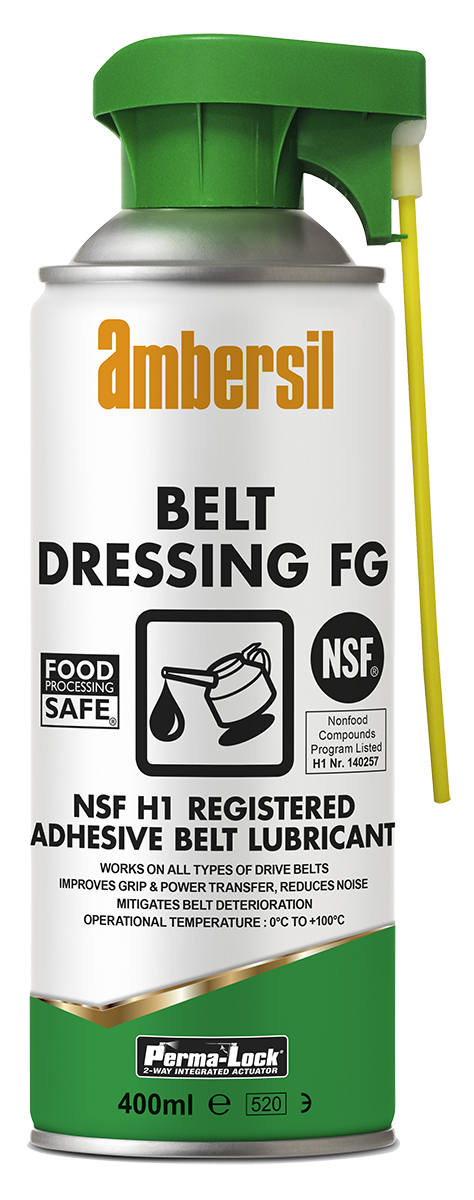 Ambersil Perma-Lock Belt Dressing FG Lubricant Aerosol 400 ml Aerosol