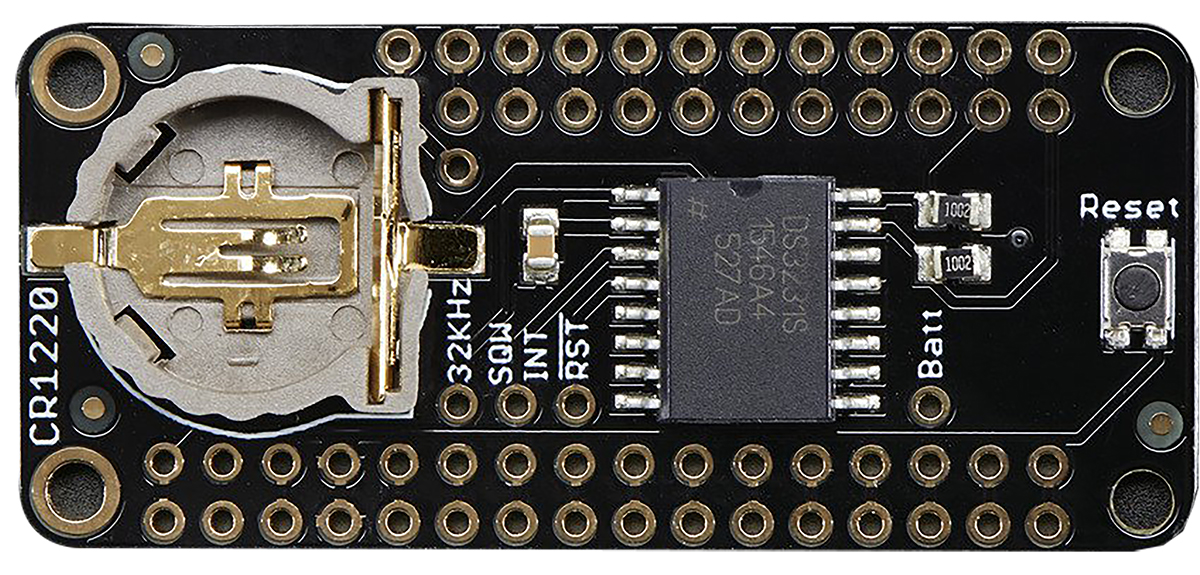 3028 ADAFRUIT INDUSTRIES  FeatherWing Precision Real Time Clock Add On Board for DS3231 for Feather Development Board