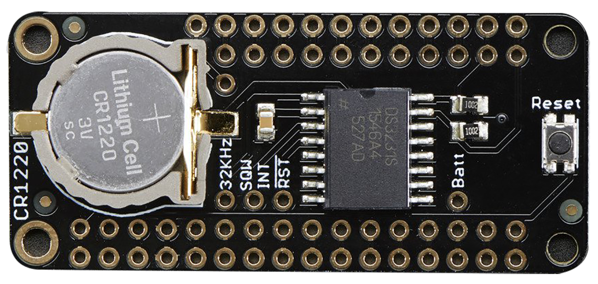 3028 ADAFRUIT INDUSTRIES  FeatherWing Precision Real Time Clock Add On Board for DS3231 for Feather Development Board