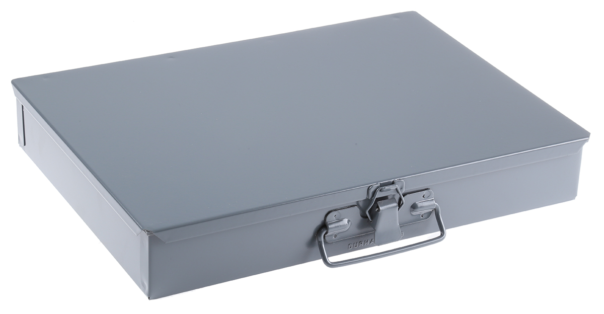 303-4674 Durham 24 Cell Grey Steel Compartment Box, 50 mm x 339mm x 234 mm