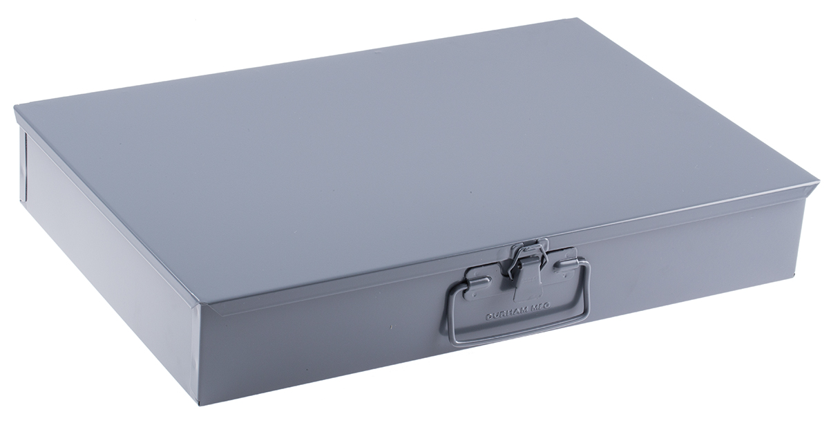 Durham 12 Cell Grey Steel Compartment Box, 76 mm x 457mm x 304 mm