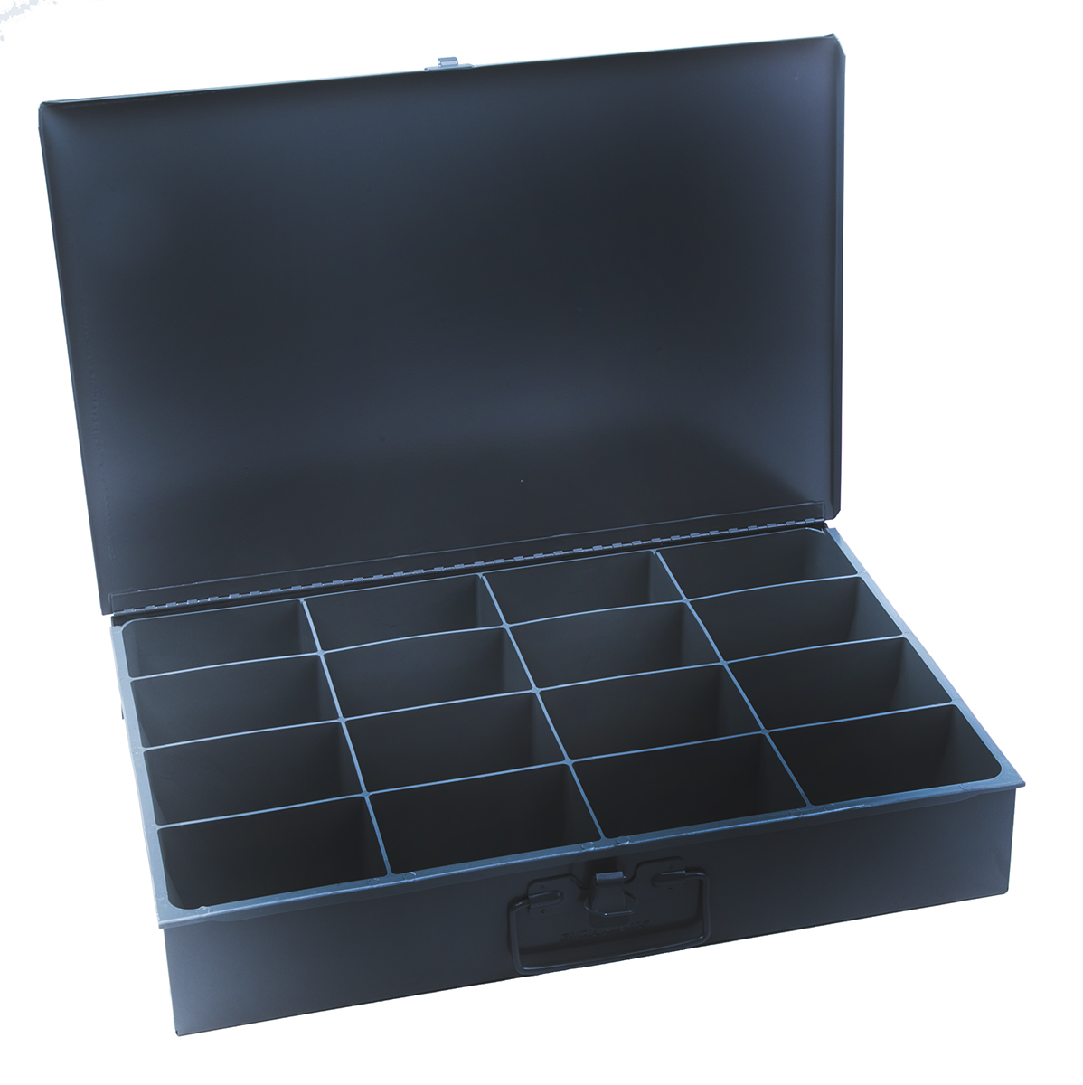 303-4696 Durham 16 Cell Grey Steel Compartment Box, 76 mm x 457mm x 304 mm
