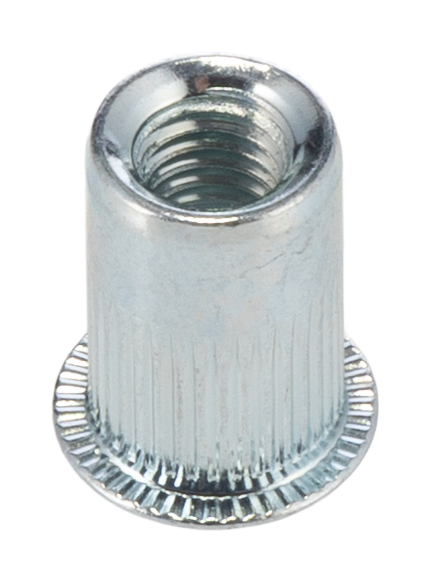 RS PRO Passivated Zinc Plated Stainless Steel Threaded Insert, 12.7 mm diameter 10 mm 14.7 mm