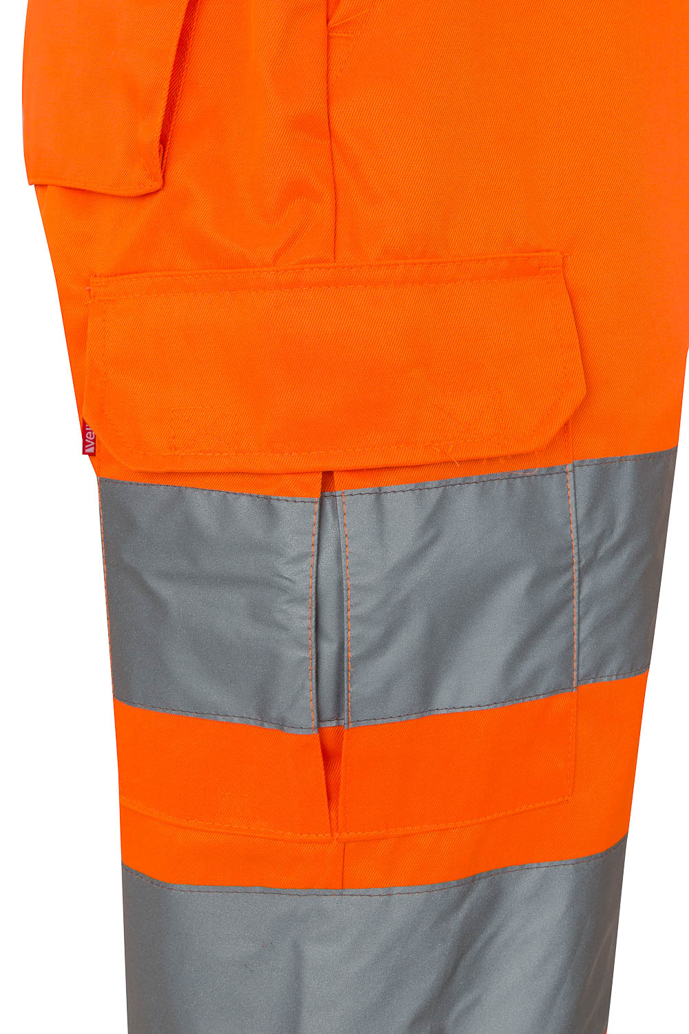 303005_19_m Velilla 303005 Fluorescent Orange Unisex 90 cm Hi Vis Shorts