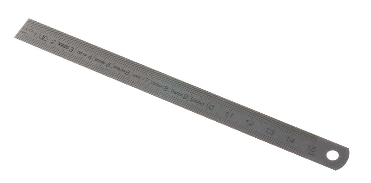 MikronTec 150 mm Stainless Steel Ruler Metric