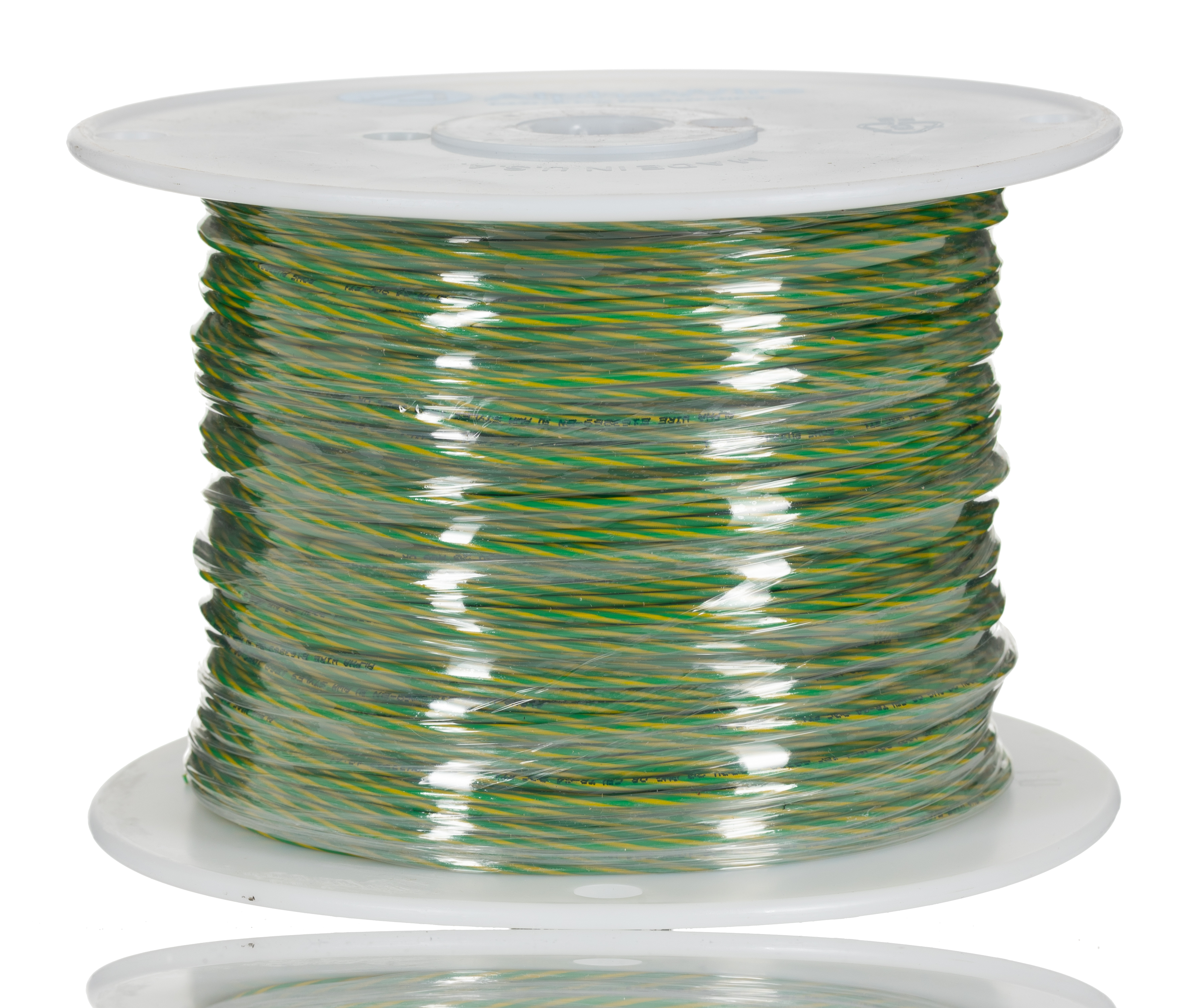 Alpha Wire Hookup Wire PVC Series Green, Yellow 0.52 mm² Hook Up Wire, 20 AWG, 10, 305 m, Polyvinyl Chloride, 3053 GY001