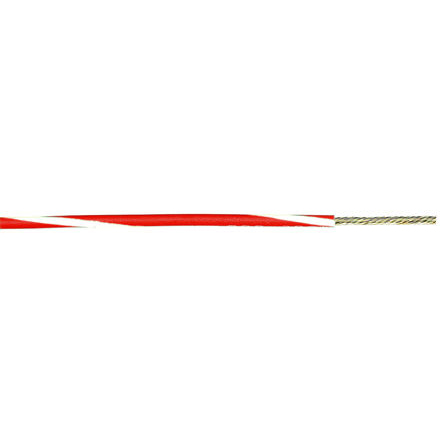 Alpha Wire Hookup Wire PVC Series Red, White 0.52 mm² Hook Up Wire, 20 AWG, 10, 305 m, Polyvinyl Chloride, 3053 WR001