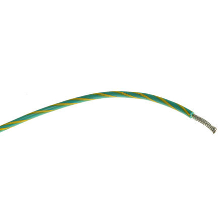 Alpha Wire Hookup Wire PVC Series Green, Yellow Hook Up Wire, 16 AWG, 26, 30 m, Polyvinyl Chloride, 3057 GY005