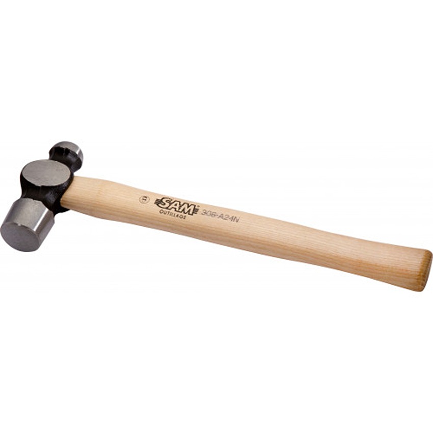 SAM Steel Head Ball-Pein Hammer with Metal Handle, 950 g