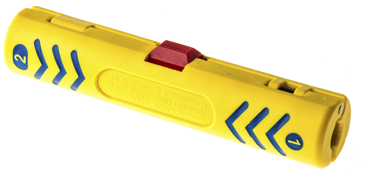 30600 Jokari Coaxial Wire Stripper, 4.8 to 7.5 mm, 75 mm Overall