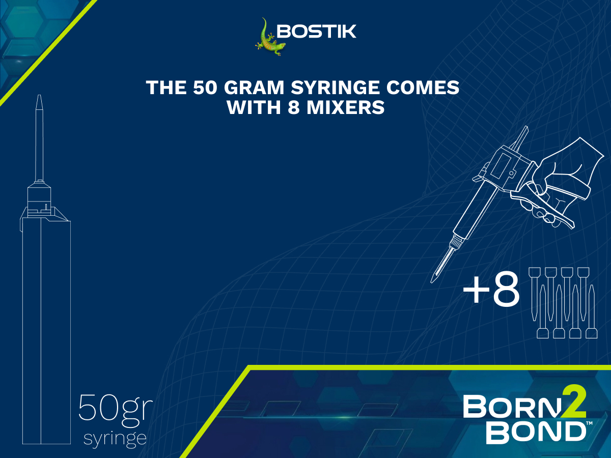 30622962 Bostik Born2Bond Flex Cyanoacrylate 50 g, Transparent
