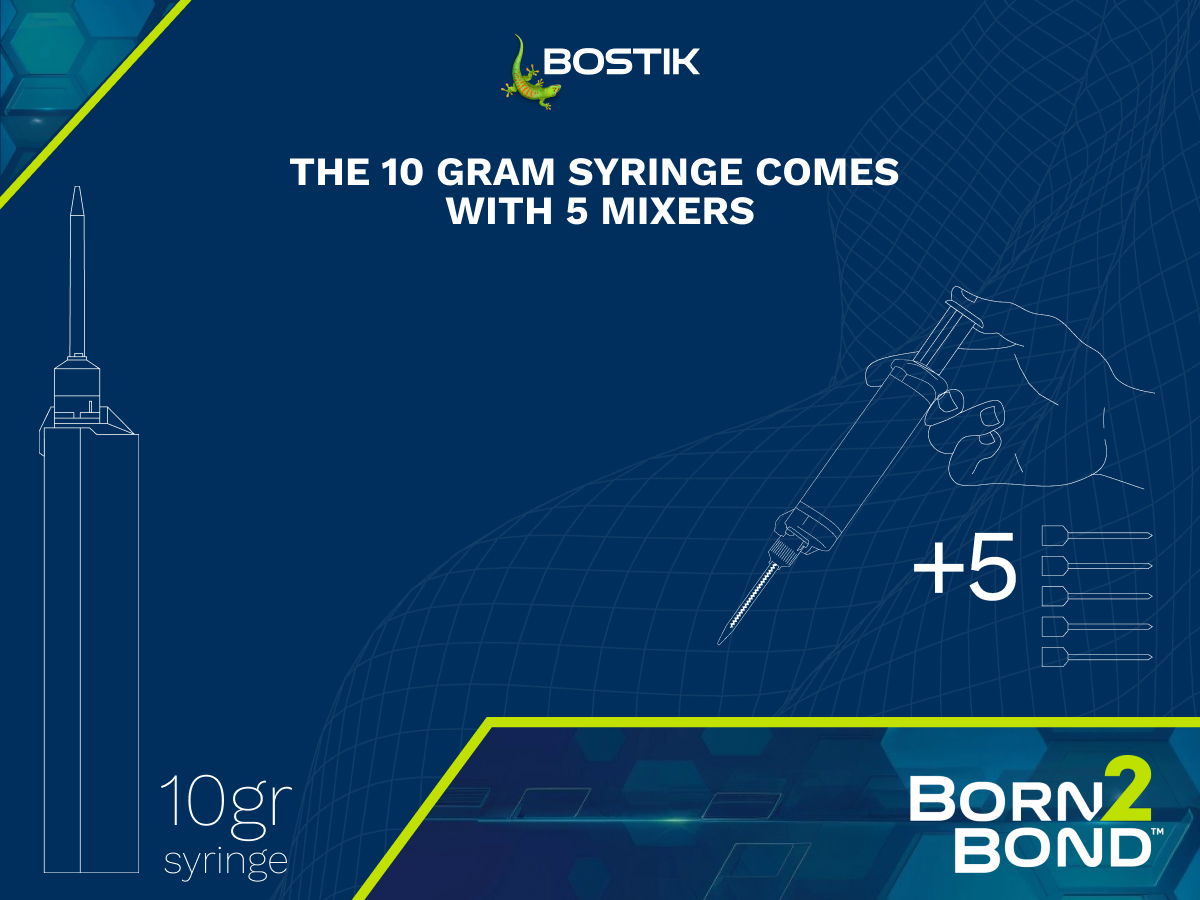 30622963 Bostik Born2Bond Flex Cyanoacrylate 10 g, Transparent