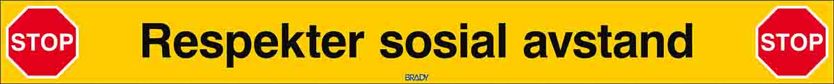 Brady Safety Poster, Polypropylene, Norwegian 80 mm 800 mm