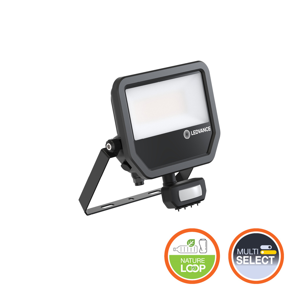 LEDVANCE FL Floodlight, 41 W Black, 5500 lm, IP65, 240V