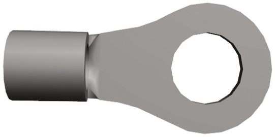 TE Connectivity, Budget Uninsulated Ring Terminal, M4 Stud Size 22 AWG 18 AWG Wire Size