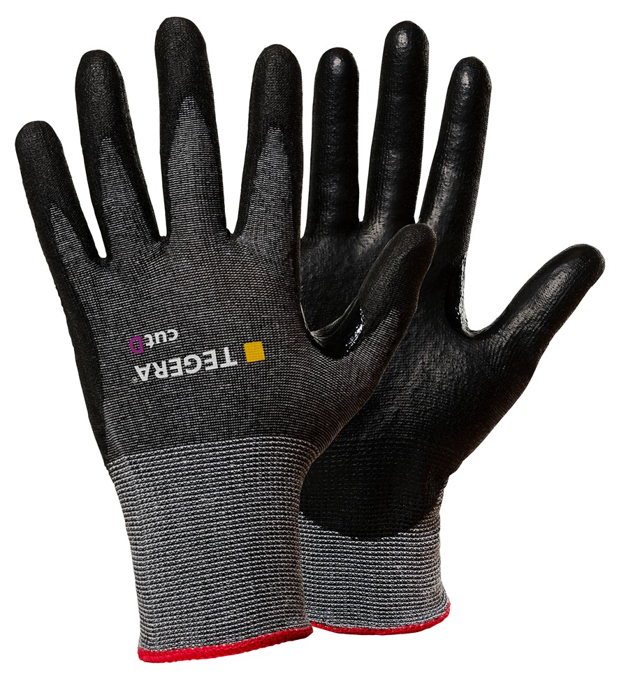 Tegera 465 Grey High Performance Polyethylene, Nylon, Spandex, Stainless Steel Fibre Yarn Work Gloves, Size 10,