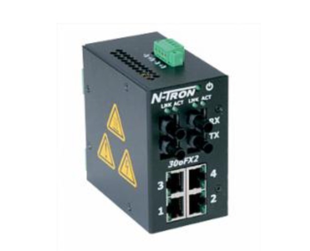 N-Tron FX2 Series DIN Rail Ethernet Switch, 4, 100Mbps Transmission, 10/30 V dc