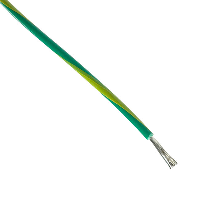 Alpha Wire Hookup Wire PVC Series Yellow, Green Hook Up Wire, 22 AWG, 7, 100 ft, Polyvinyl Chloride, 3071 GY005