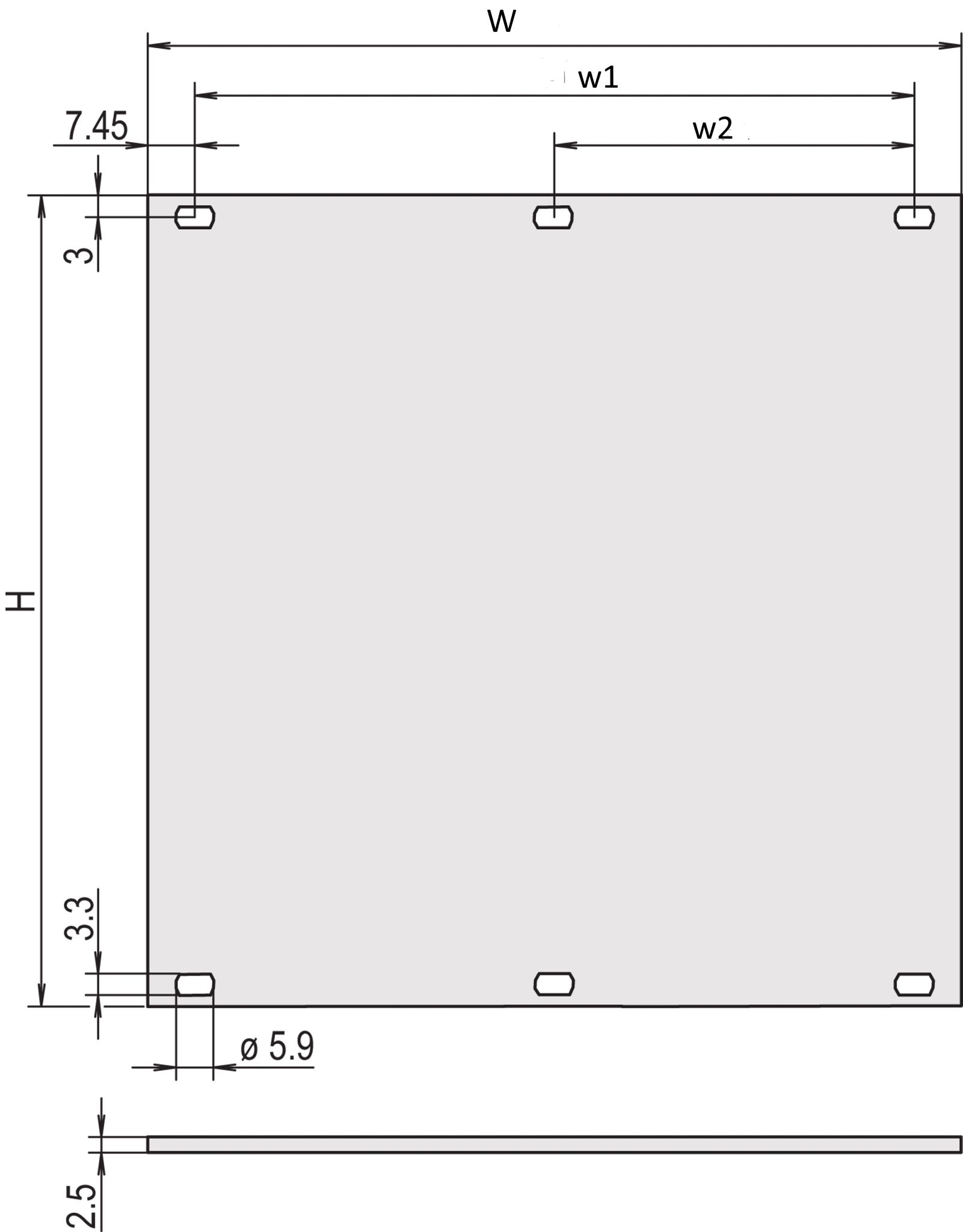 nVent SCHROFF Aluminium Front Panel Kit Front Panel for Use with It Provides A Sturdy Mounting Surface For Various