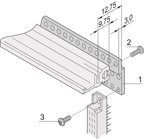 nVent SCHROFF Z-Rail, 213 mm Depth