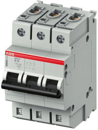 2cds253001r0104 System M Pro S200 MCB Mini Circuit Breaker 3P, 10 A, 6 kA, Curve C