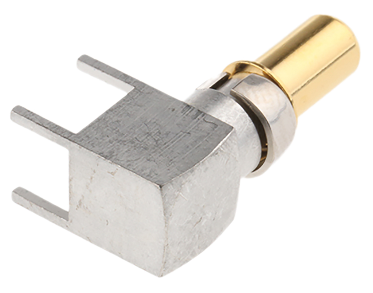 309-4042 RS PRO  DIN 41612, Right Angle  RG178B/U, RG174A/U , Male  Gold , Copper Alloy, Backplane Connector Contact