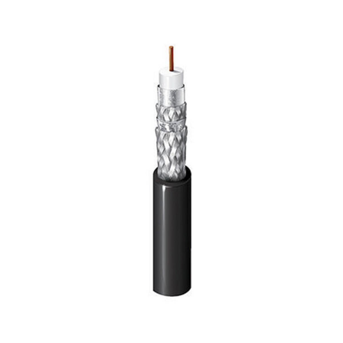Belden 3092A Series, 152.4 m, RG6/U Coaxial SDI Coaxial Cable 75 Ω, Black, Blue, Unterminated