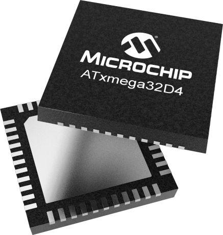 Microchip, 12 bit AVR, ATX Microcontroller, 32 MHz, 32kB FLASH, 44-Pin QFN