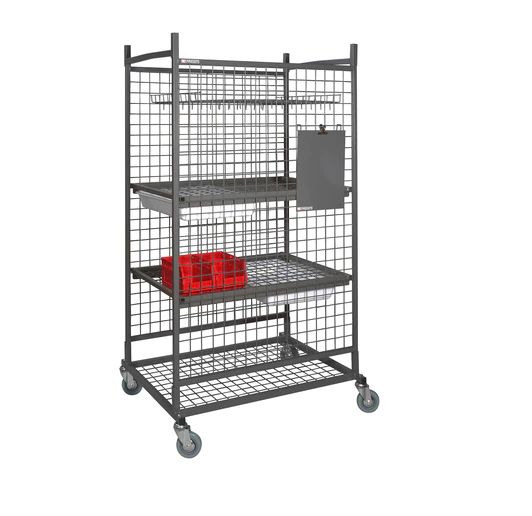 Facom 4 Shelf Component Shelf Trolley, 90 x 61 x 165mm