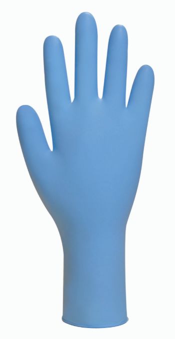 Polyco Healthline Blue Powder-Free Nitrile Disposable Gloves, Size L, 100 per Pack