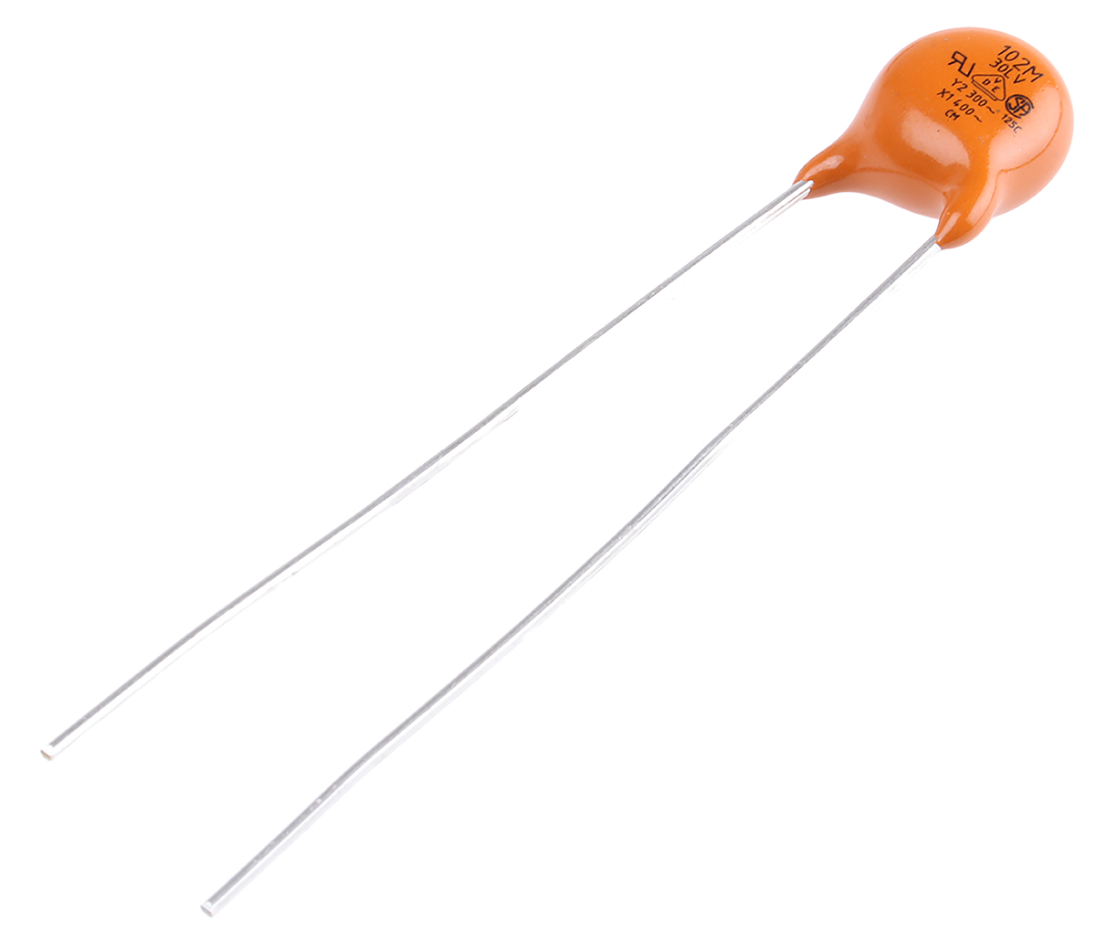 Vishay Single Layer Ceramic Capacitor 1 nF 250V ac ±20 % Y5U Dielectric, 30LV, Through Hole 125 °C Max Op. Temp.