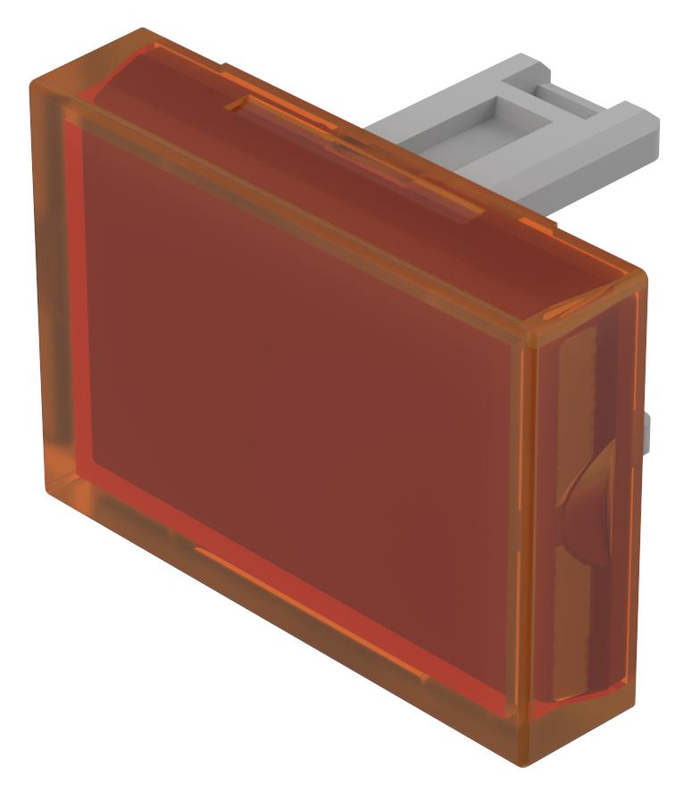 EAO Orange Rectangular Push Button Lens for Use with Push Button