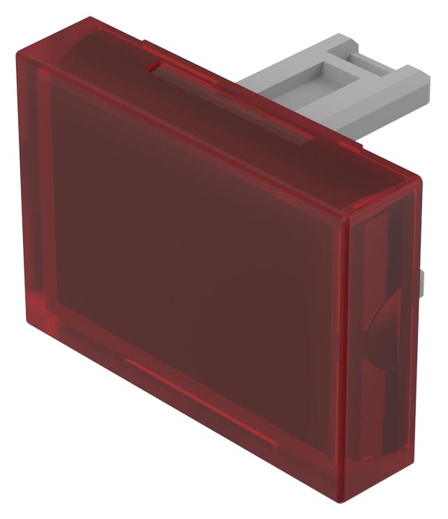 31-9032 EAO Red Rectangular Push Button Lens for Use with 31 Series
