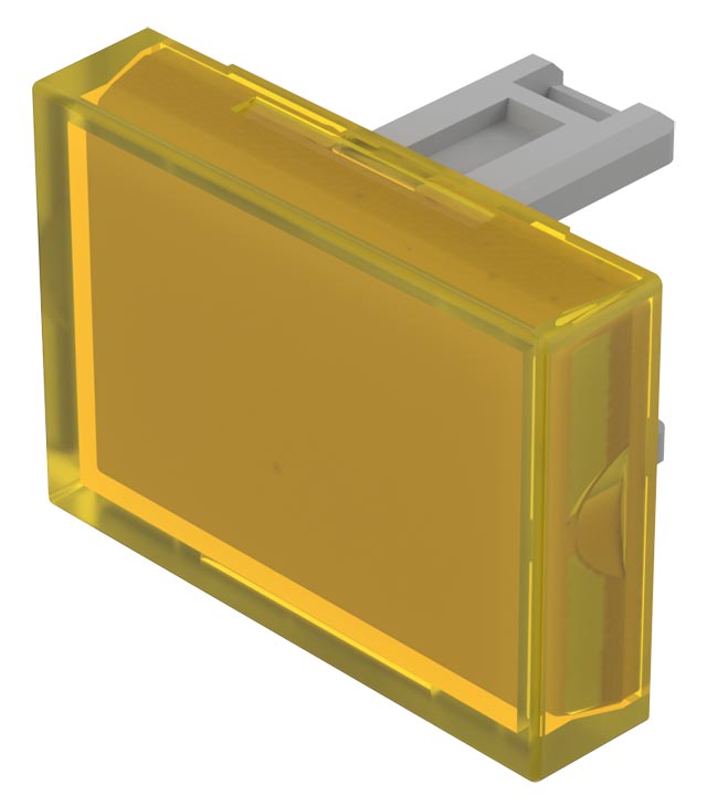 31-9034 EAO Yellow Rectangular Push Button Lens for Use with 31 Series