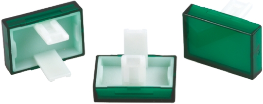 31-9035 EAO Green Rectangular Push Button Lens for Use with 31 Series