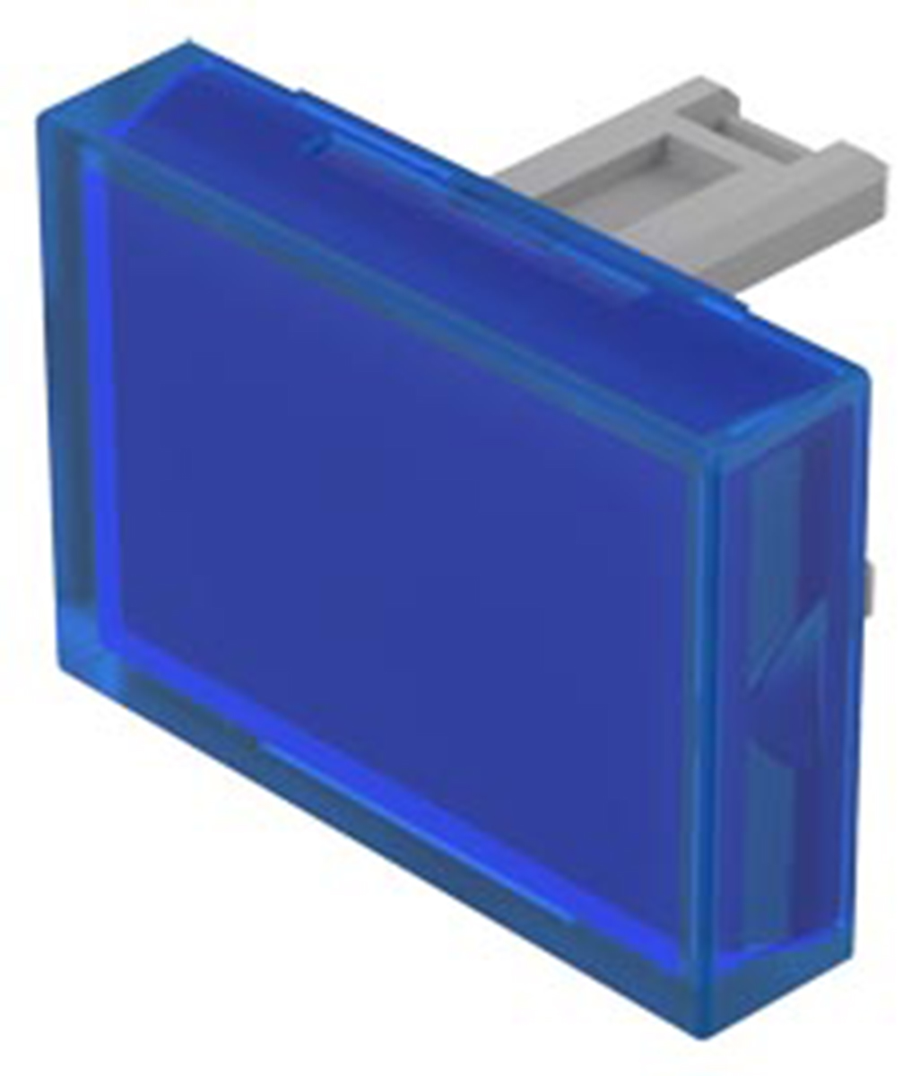 EAO Blue Rectangular Push Button Lens for Use with 31 Series